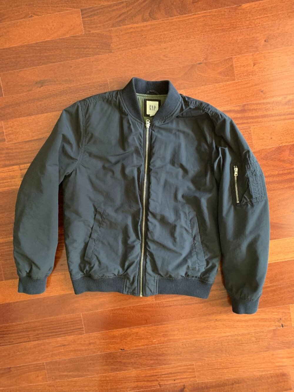 GAP classic black bomber jacket